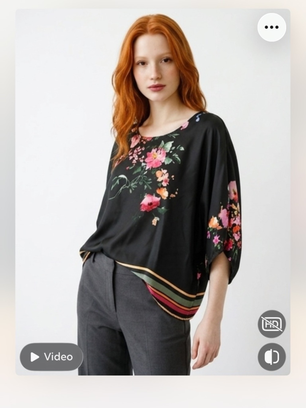 Johnny was Black silk Boatneck Top